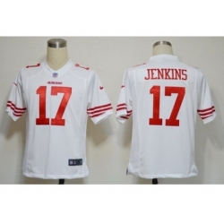 Nike San Francisco 49ers 17 A.J. Jenkins White Game NFL Jersey