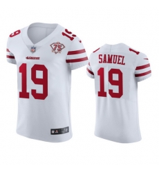 Nike San Francisco 49ers 19 Deebo Samuel White Men 75th Anniversary Stitched NFL Vapor Untouchable Elite Jersey