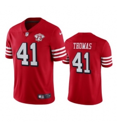 Nike San Francisco 49ers 41 Ambry Thomas Red Rush Men 75th Anniversary Stitched NFL Vapor Untouchable Limited Jersey