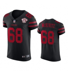 Nike San Francisco 49ers 68 Colton Mckivitz Black Alternate Men 75th Anniversary Stitched NFL Vapor Untouchable Elite Jersey