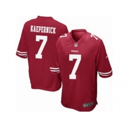 Nike San Francisco 49ers 7 Colin Kaepernick Red Game NFL Jersey