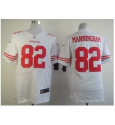 Nike San Francisco 49ers 82 Mario Manningham White Elite NFL Jersey