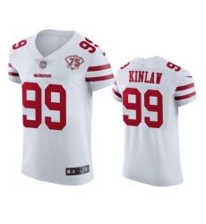 Nike San Francisco 49ers 99 Javon Kinlaw White Men 75th Anniversary Stitched NFL Vapor Untouchable Elite Jersey