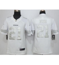 nike nfl jerseys san francisco 49ers 21 bush white Platinum[nike limited][bush]