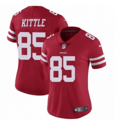 Women Nike San Francisco 49ers 85 George Kittle Red Vapor Untouchable Limited NFL Jersey