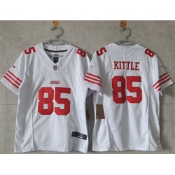 Women San Francisco 49ers 85 George Kittle White F U S E Vapor Untouchable Stitched Jersey 