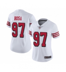 Women's San Francisco 49ers #97 Nick Bosa Limited White Rush Vapor Untouchable Limited Football Jersey