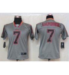 Nike Youth San Francisco 49ers #7 Colin Kaepernick Grey jerseys[Elite lights out]