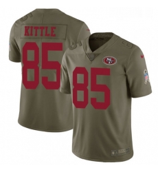 Youth Nike San Francisco 49ers 85 George Kittle Limited Olive 2017 Salute to Service NFL Jersey