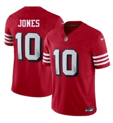 Youth San Francisco 49ers 10 Mac Jones New Red 2025 F U S E  Vapor Untouchable Limited Stitched Football Jersey