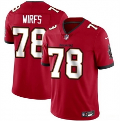 Men Tampa Bay Buccaneers 78 Tristan Wirfs Red 2025 Vapor Limited Stitched Jersey