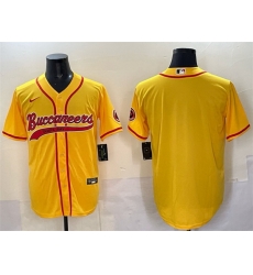 Men Tampa Bay Buccaneers Blank Gold Cool Base Stitched Baseball Jersey Men Tampa Bay Buccaneers Blank Gold Cool Base Stitched Baseball Jersey