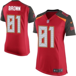 Women Nike Tampa Bay Buccaneers 81 Antonio Brown Red Team Color Women Stitched NFL New Elite Jersey