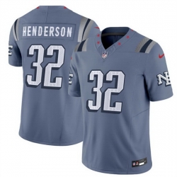 Men New England Patriots 32 TreVeyon Henderson 2025 F U S E Rivalries Vapor Limited Stitched Football Jersey