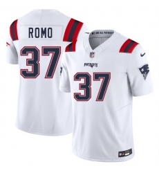 Men New England Patriots 37 Parker Romo White 2025 F U S E Vapor Limited Stitched Football Jersey Men New England Patriots 37 Parker Romo White 2025 F U S E Vapor Limited Stitched Football Jersey