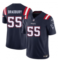 Men New England Patriots 55 Garrett Bradbury Navy 2025 F U S E  Vapor Limited Stitched Football Jersey
