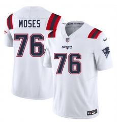 Men New England Patriots 76 Morgan Moses White 2025 F U S E Vapor Limited Stitched Football Jersey Men New England Patriots 76 Morgan Moses White 2025 F U S E Vapor Limited Stitched Football Jersey