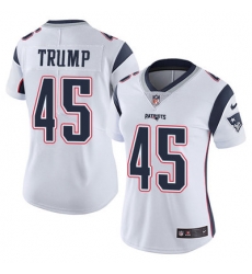 Nike Patriots #45 Donald Trump White Womens Stitched NFL Vapor Untouchable Limited Jersey