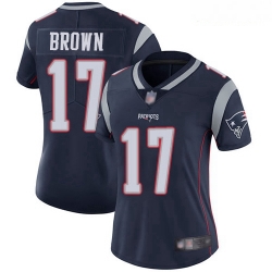 Patriots #17 Antonio Brown Navy Blue Team Color Women Stitched Football Vapor Untouchable Limited Jersey