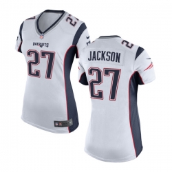 Women New England Patriots #27 J.C. Jackson Game Jersey White