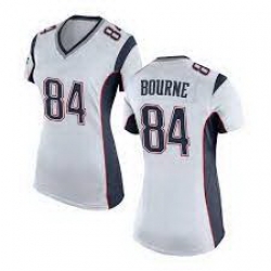 Women New England Patriots Kendrick Bourne #84 White Stitched NFL Jersey