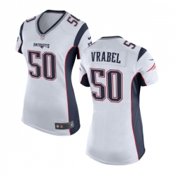 Women Nike Patroits #50 Mike Vrabel White Game Home NFL Jersey