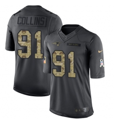 Nike Patriots #91 Jamie Collins Black Youth Stitched NFL Limited 2016 Salute to Service Jersey