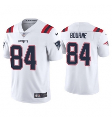 Youth New England Patriots 84 Kendrick Bourne 2021 White Vapor Untouchable Limited Stitched Jersey 