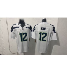 Men Seattle Seahawks 12 Fan White 2026 F U S E Vapor Untouchable Limited Stitched Football Jersey Men Seattle Seahawks 12 Fan White 2026 F U S E Vapor Untouchable Limited Stitched Football Jersey