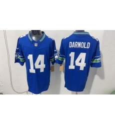 Men Seattle Seahawks  14 Sam Darnold Royal 2026 F U S E  Throwback Vapor Untouchable Limited Stitched Football Jersey