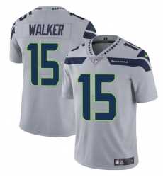 Men Seattle Seahawks 15 P J  Walker Grey Vapor Limited Stitched Football Jersey