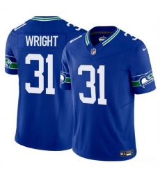 Men Seattle Seahawks 31 Jacardia Wright Royal 2025 F U S E Throwback Vapor Limited Stitched Football Jersey Men Seattle Seahawks 31 Jacardia Wright Royal 2025 F U S E Throwback Vapor Limited Stitched Football Jersey