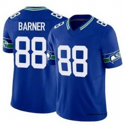 Men Seattle Seahawks  88 AJ BARNER Blue Throwback 2026 F U S E  Vapor Untouchable Limited Stitched Football Jersey