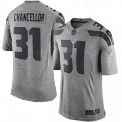 Mens Nike Seattle Seahawks 31 Kam Chancellor Limited Gray Gridiron NFL Jersey