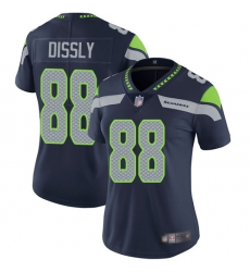 Women Seahawks 88 Will Dissly Steel Blue Team Color Stitched Football Vapor Untouchable Limited Jersey