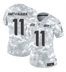 Women Seattle Seahawks 11 Jaxon Smith Njigba 2024 F U S E Arctic Camo Salute To Service Limited Stitched Football Jersey