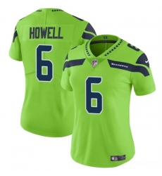 Women Seattle Seahawks 6 Sam Howell Green Vapor Limited Stitched Football Jersey