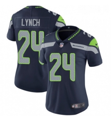 Womens Nike Seattle Seahawks 24 Marshawn Lynch Steel Blue Team Color Vapor Untouchable Limited Player NFL Jersey