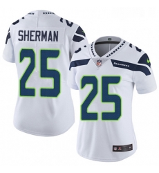 Womens Nike Seattle Seahawks 25 Richard Sherman White Vapor Untouchable Limited Player NFL Jersey