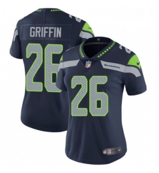 Womens Nike Seattle Seahawks 26 Shaquill Griffin Steel Blue Team Color Vapor Untouchable Limited Player NFL Jersey