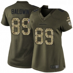 Womens Nike Seattle Seahawks 89 Doug Baldwin Elite Green Salute to Service NFL Jersey