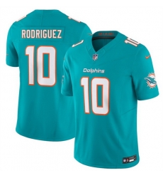 Men Miami Dolphins 10 Jacob Rodriguez Aqua 2026 Draft F U S E Vapor Limited Stitched Football Jersey Men Miami Dolphins 10 Jacob Rodriguez Aqua 2026 Draft F U S E Vapor Limited Stitched Football Jersey