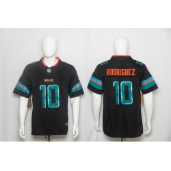 Men Miami Dolphins  10 Jacob Rodriguez Black 2025 F U S E   Rivalries  Vapor Limited Stitched Football Jersey