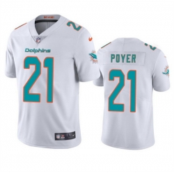 Men Miami Dolphins 21 Jordan Poyer White Vapor Limited Stitched Football Jersey