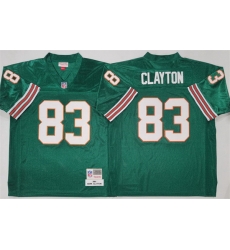 Men Miami Dolphins 83 Mark Clayton Aqua Throwback Stitched Football Jersey Men Miami Dolphins 83 Mark Clayton Aqua Throwback Stitched Football Jersey