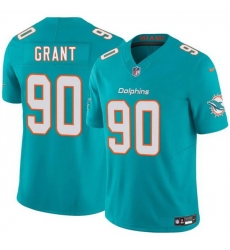 Men Miami Dolphins 90 Kenneth Grant Aqua 2025 Draft F U S E Vapor Limited Stitched Football Jersey Men Miami Dolphins 90 Kenneth Grant Aqua 2025 Draft F U S E Vapor Limited Stitched Football Jersey