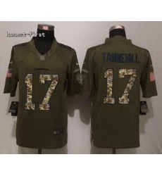 New Nike Miami Dolphins #17 Tannehill Green Salute To Service Limited Jersey