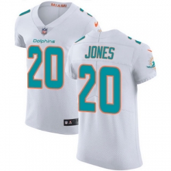 Nike Dolphins #20 Reshad Jones White Mens Stitched NFL Vapor Untouchable Elite Jersey