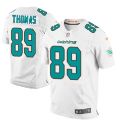 Nike Dolphins #89 Julius Thomas White Mens Stitched NFL New Elite Jersey