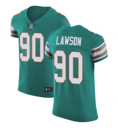 Nike Dolphins 90 Shaq Lawson Aqua Green Alternate Men Stitched NFL New Elite Jersey